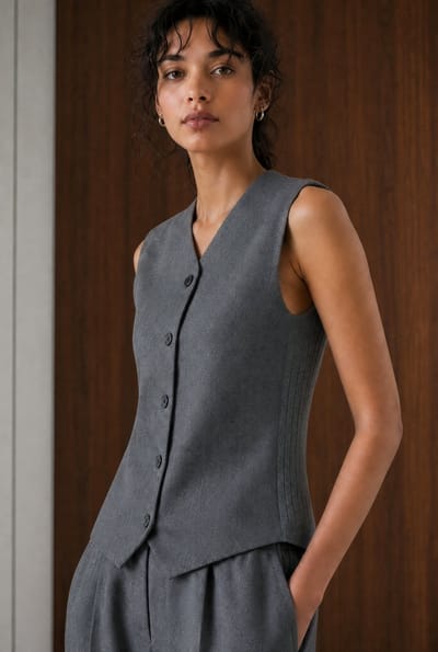 Теssa back knitted vest | Grey - Grey / S