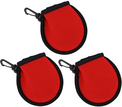 Dailygoods - Set van 3 Draagbare Golfbal Reinigingspockets met Clip