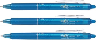 Rolpen lichtblauw 0,7 mm met schijfvormige gum – Schrijven, wrijven en corrigeren