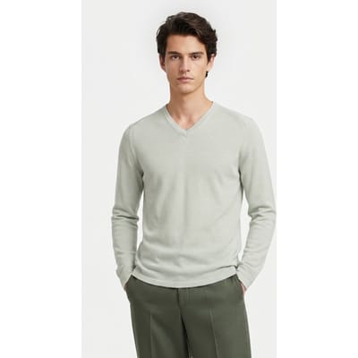 Brooks Brothers V-neck Organic Cotton Teal Size: S | Sweaters Outlet | Heren |