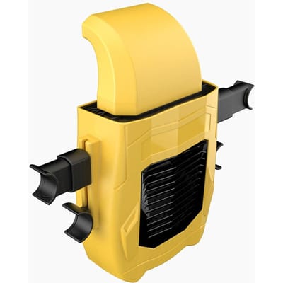 Auto achterbank koelventilator Draagbare autostoelventilator 3 snelheden verstelbare automatische achterbankventilator USB geel
