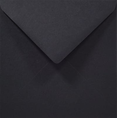 Gladde zwarte enveloppen 14x14 - vierkant - K4-140 - 140 x 140 mm - 50 stuks - NK natgelijmde - 80 gram - Rainbow - Netuno