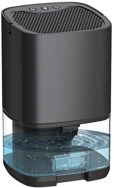 Trexxo - luchtontvochtiger - luchtreiniger - draagbaar - 1 liter reservoir - 20 - 40dB - zwart - Voorkomt schimmel en vochtproblemen
