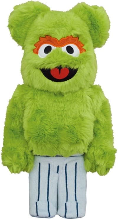 400% & 100% Bearbrick set - Oscar The Grouch - Costume Edition (Sesame Street)