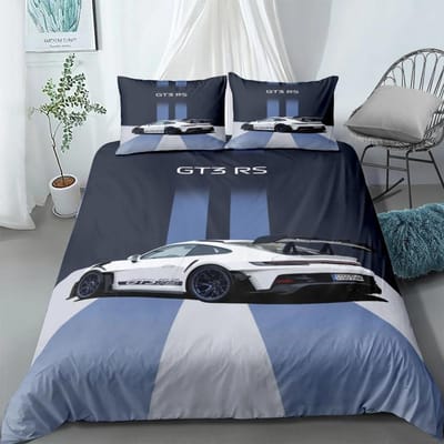 Gt3 Rally Dekbedovertrek Set King Queen Double Full Twin Eenpersoons Maat Beddengoed Set EU Twin(135x200cm)