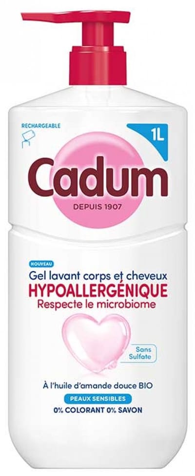Cadum Hypoallergene Wasgel voor Lichaam en Haar 1 L