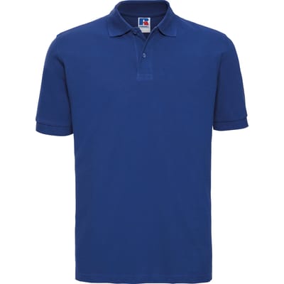 Russell Heren 100% Katoenen Korte Mouw Poloshirt (Helder Koninklijk)