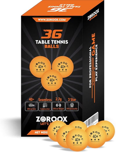 Pingpongballen 3 sterren - Hoogwaardige tafeltennisballen - Witte/Oranje - Keuze uit 9, 18, 36 of 72 stuks