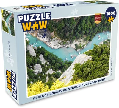 Puzzel De kloof Gorges du Verdon bovenaanzicht - Legpuzzel - Puzzel 1000 stukjes volwassenen