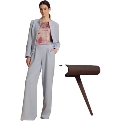 Hoge taille en geplisseerde broek vrouw Nife