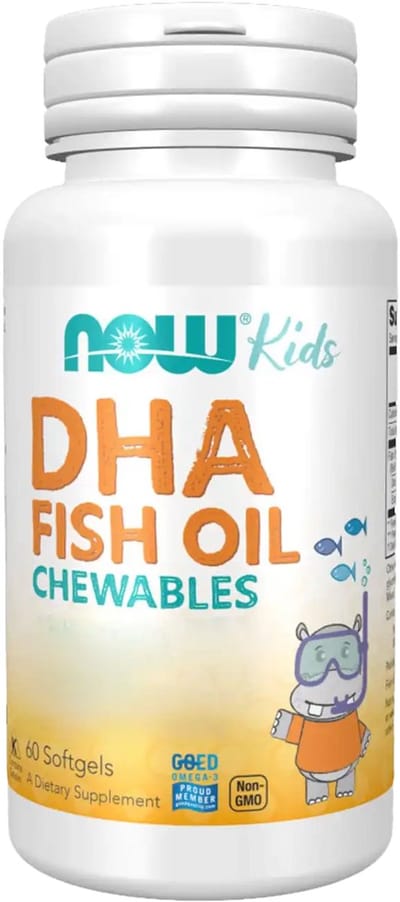 Now Foods - Visolie voor kinderen (DHA voor kinderen) 60 kauwtabletten met fruitsmaak