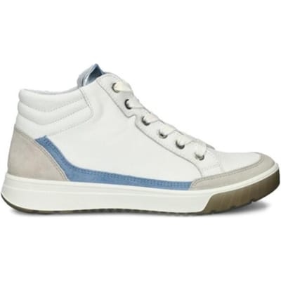 Ara - 1250002 - Hoge sneakersVeterbootsDames veterschoenenDames sneakersHalf-hoge schoenen - Kleur: Wit/beige - Maat: 38.5