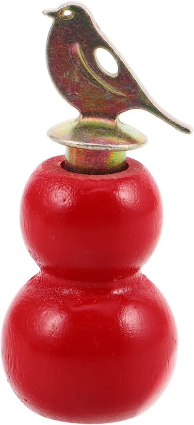 Handgemaakte Vogelfluiter - Vogelroep Fluitje - Nabootsen Vogelgeluiden - Draagbaar Meesterwerk - 63 x 27 cm - Rood