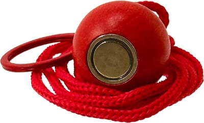 Boulemaus - Jeu de Boules - Magneet - Krachtige Magnetische Bouleopraper rood in de vorm van but met koord - 4 kg