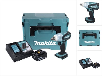 Makita DTW 251 RT1J accu slagmoersleutel 18 V 230 Nm 1/2" + 1x oplaadbare accu 5.0 Ah + lader + Makpac