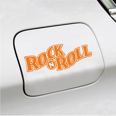 Bumpersticker - Rock N Roll - 5,7 X 14,8 - Oranje