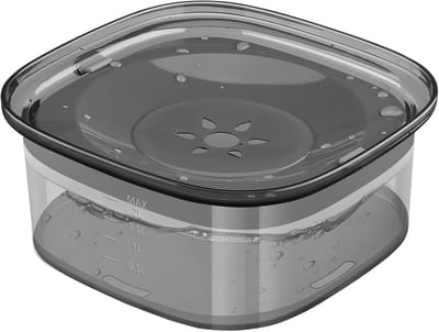 Waterbak voor Honden, 2L Grote Capaciteit, Hondenwaterbak Spatvrij Geen Rommel, Waterbak voor Huisdieren, Langzame Drank (zwart)
