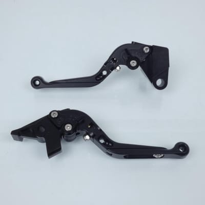 Levier Myra pour moto Kawasaki 650 Versys Abs 2009 à 2014 alu noir / paire Neuf