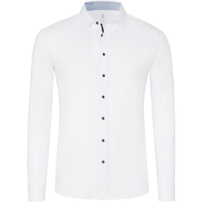 Desoto Overhemd Solid Color Casual Kent Wit / male