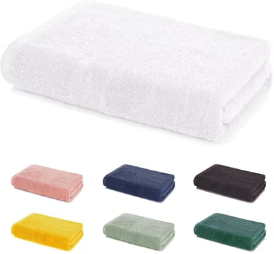 Lavea® Badlaken 80x200 cm 100% Katoen Zacht en Absorberend – Ideaal als Groot Badlaken, Saunahanddoek of Strandlaken voor Douche, Spa of Gym – Wit