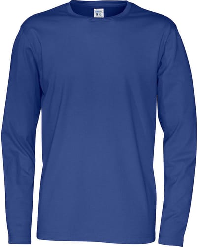 Cottover T-SHIRT LONG SLEEVE MAN - GOTS GECERTIFICEERD 141020 - Blauw - S