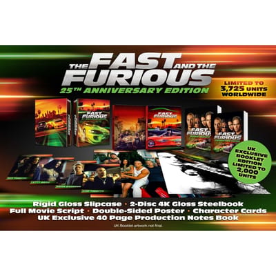 The Fast and the Furious 25th Anniversary Ultimate Collector's Edition - 4K UHD + blu-ray - Steelbook - Import
