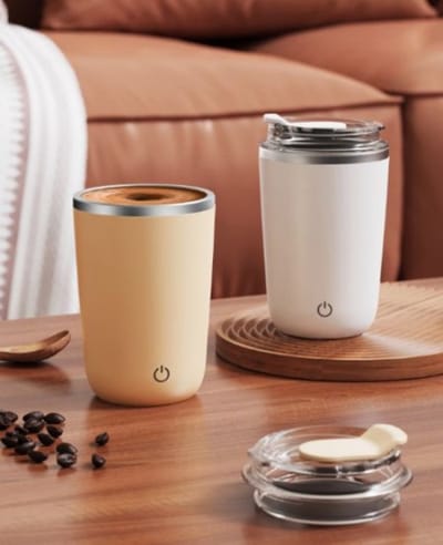 Zelfroerende Beker – Elektrische Self-Stirring Mug – Thermosbeker met Deksel – Mok – 73545