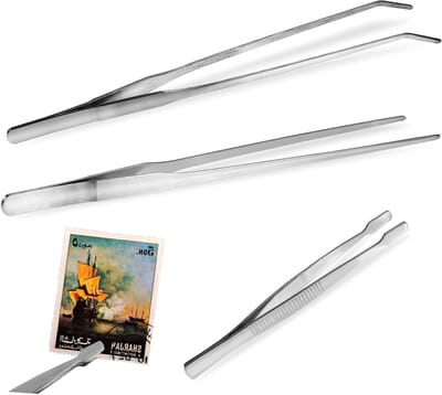 Pincet Set - Metalen Tang - Precisie Werk - Roestvrij Staal - 3 Stuks - Zilver