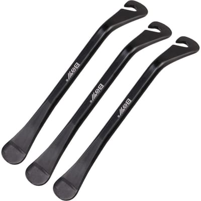 Leviers de pneus en acier au carbone, ensemble d'outils de changement de réparation de pneus de vélo, 3 pièces noir