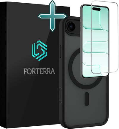 Hoesje Met Screenprotector - Geschikt voor Apple iPhone Air - Magsafe Compatible - Sterk & Shockproof - Shock Proof Case - Back Cover - Telefoon Hoes - Zwart