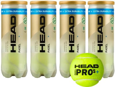 Head Padel Pro S+ - padelballen - padel - 4 blikken - 12 ballen