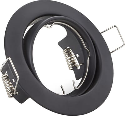 Spot Armatuur GU10 - Torna - GU10 Inbouwspot - Rond - Zwart - Aluminium - Kantelbaar Ø83mm