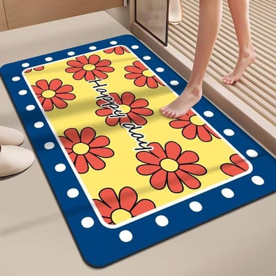 Xiaoxiangfeng Badkamervloermatten Badkamer Waterabsorptie en Sneldrogend Vuilafstotend Antislip Diatomeeënaarde Zachte Pad Voetpedaalmat 40*60cm