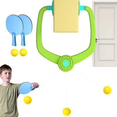 Tafeltennis deurspel - Pingpong trainer - Binnen sporten - Verstelbaar ontwerp - 262 x 16 x 65 cm - Meerkleurig