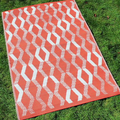 Buitentapijt - Vloerkleed buiten - Buiten Zitten - Waterbestendig UV-bestendig - 120 x 170 cm - Terracotta