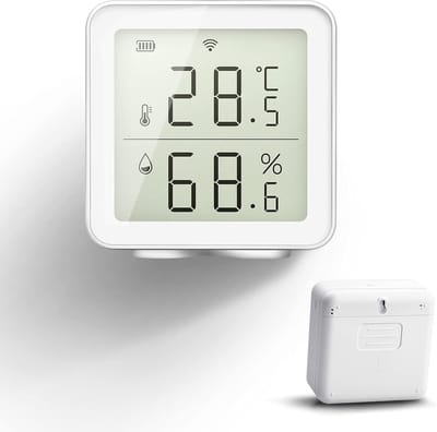 longziming -Thermometer & Hygrometer – Digitale Temperatuur- en Vochtigheidsmeter met Historisch Dagrecord, Compatibel met Smart Sensoren, Voor Thuis, Kantoor en Kamercontrole