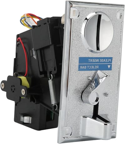Muntacceptor - Coin acceptor - Automatische betalingen - CPU-gestuurd - 17 x 14 x 8 cm - Zwart