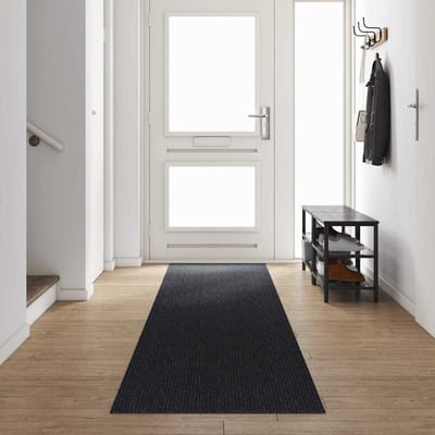 vidaXL - Tapijt - Loper - Antraciet - 80 - x - 500 - cm - Stof