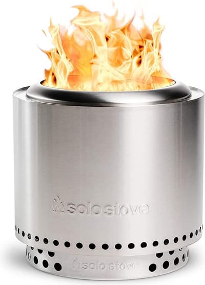 Solo Stove Ranger-Vuurkorf mét Standaard 2.0 | Rookvrije Vuurplaats, Houtverbranding, Met uitneembare aslade, 304 Roestvrijstaal, 38 x 32 cm, 6,8 kg
