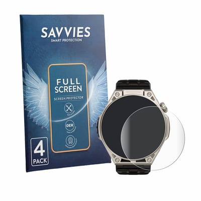 Savvies - Screenprotector voor Amazfit Balance Ultra - Folie Beschermfolie transparant volledig dekking 4 Stuks