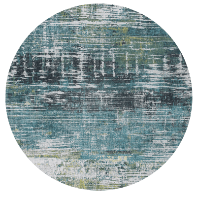 Wasbaar Binnen & Buiten Vloerkleed - 240 x 240 cm - Louis De Poortere Streaks Glen Cove - Laagpolig Tapijt - Gerecycled PET - Made in Belgium - Circulair