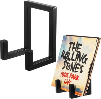 Vinyl Platen Houders - LP Display - Muziek Collectie Tonen - Stabiel Metalen Frame - Compact Formaat - Zwart