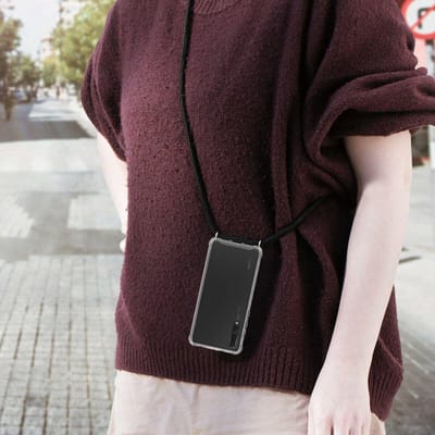 New Age Devi - Telefoonhoesje geschikt voor Huawei P20 Pro - Hoesje met telefoonkoord - Transparante back cover