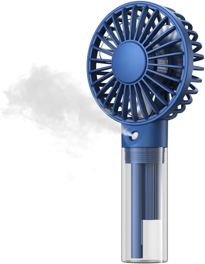 Ventilateur brumisateur portable – Ventilateur personnel rechargeable à main avec réservoir d'eau de 35 ml Mini ventilateur de refroidissement à main pour voyage, extérieur, maquillage, camping,