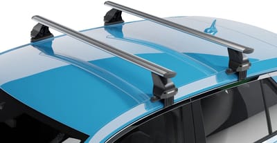 Dakdragers geschikt voor Dacia Logan I 2004-2012 4-deurs sedan Menabo Omega Plus zilver