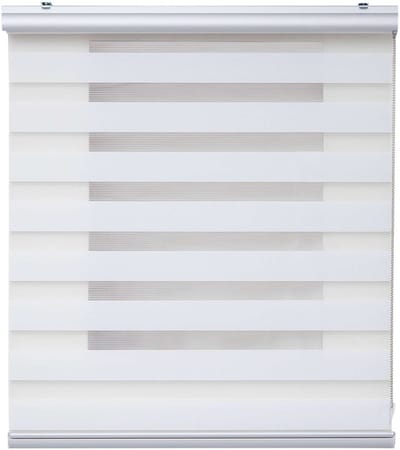 Storesdeco - Premium Duo rolgrodijn met aluminium afwerking, Wit, 60x250 cm