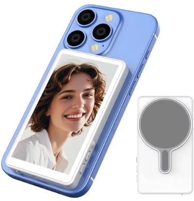 Magnetische Telefoonhouder met Spiegel voor Vloggen, Livestreaming & Content Creatie – Zelfontspanner, Smartphone Statief, Achteruitkijkfunctie & Video Accessoire