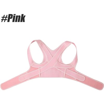 Sportieve Rugpostuur Corrector Vrouwen Houding Steun Korset Sportschool Mannen Rug Houding Corrector Riem Vest voor Wervelkolom Correctie S roze