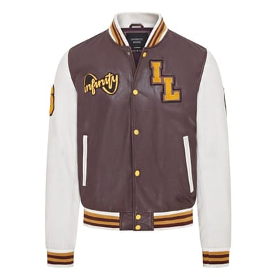 Heren honkbal leren Letterman bomberjack - Ashwood
