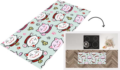 Keukenloper - Loper keuken - Kat - Huisdieren - Patroon - 120x50 cm - Keukenloper vinyl